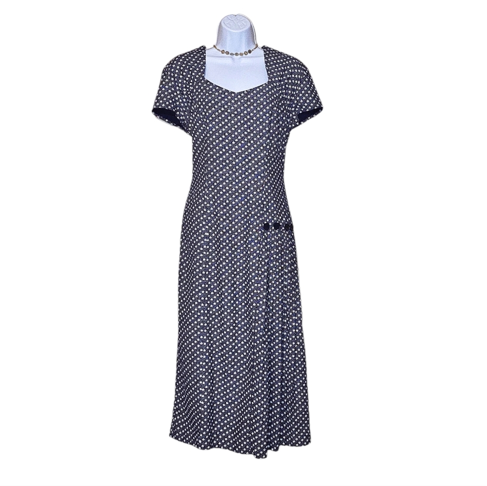 Vintage Betsy's Things Pleated Midi Dress